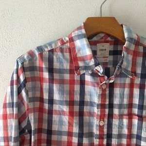 GAP Eamon Check Faded Red Button Down